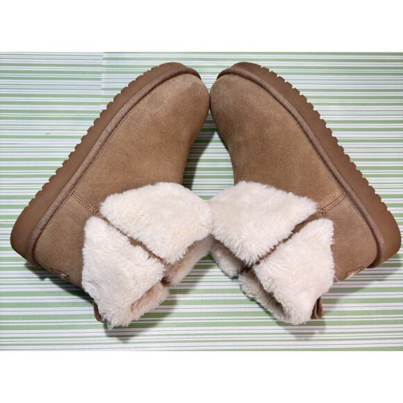 UGG Koolaburra Aubrei Mini Women's Winter Boots Shoes Size 7 Taupe Suede - Picture 6 of 8